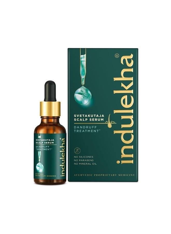 Indulekha Svetakutuja Dandruff Treatment Scalp Serum 30ml |Ayurvedic serum for dandruff treatment - Image 1